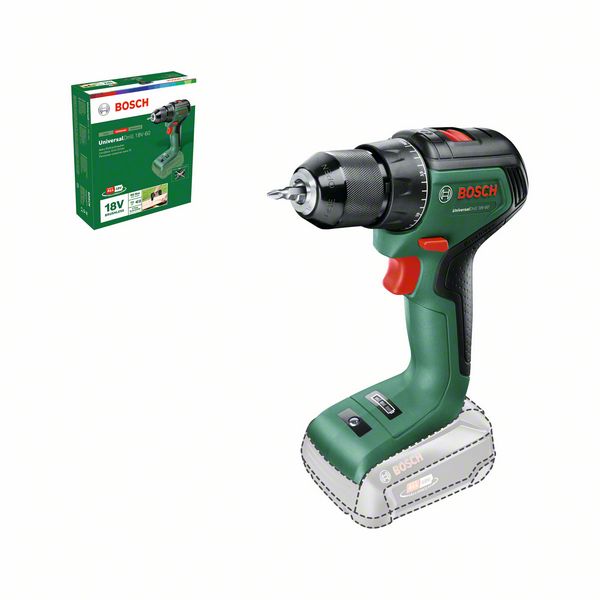 Sladdlös borrskruvdragare Bosch Green UniversalDrill 18V-60, SOLO