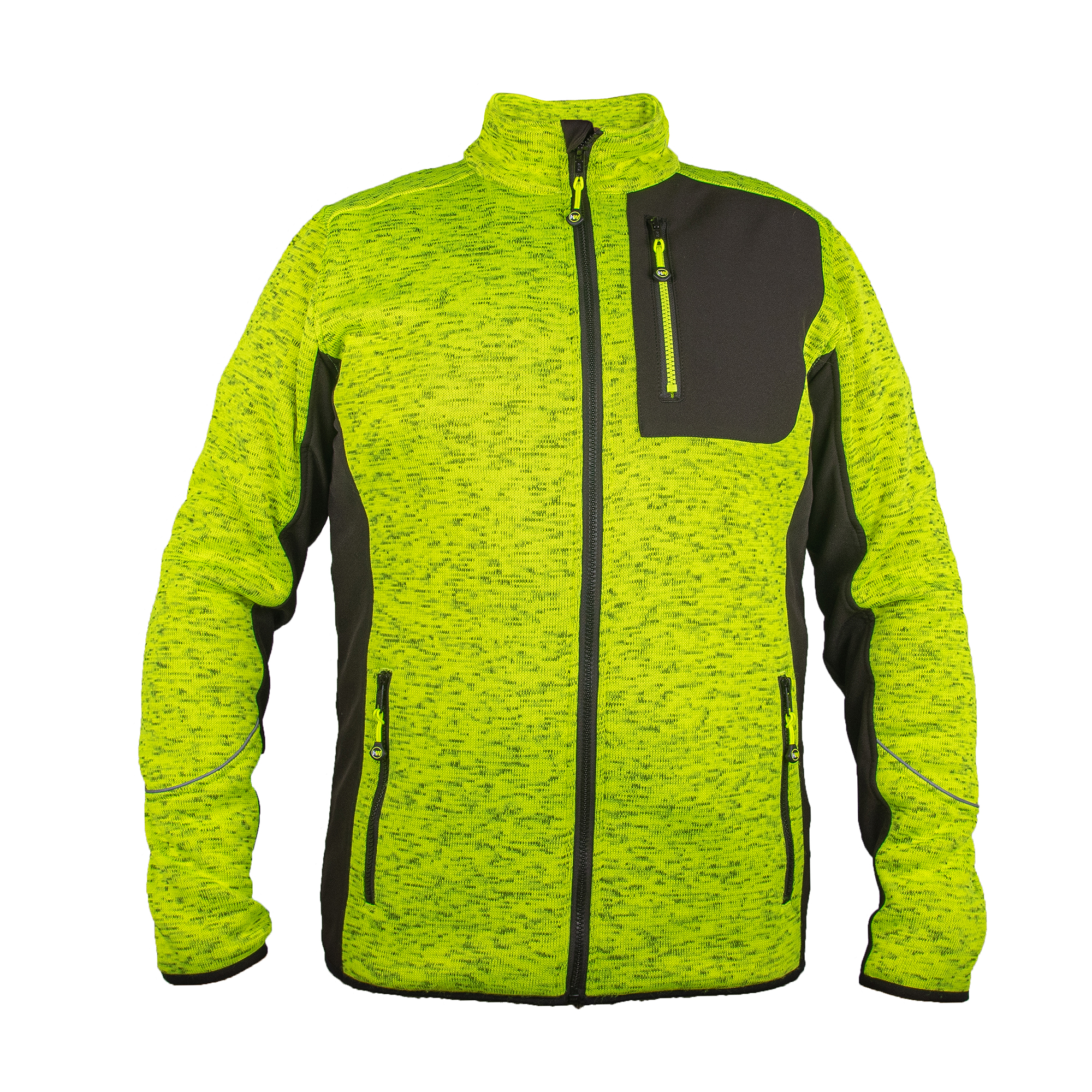 HW River Hi-Vis stickad jacka, gul