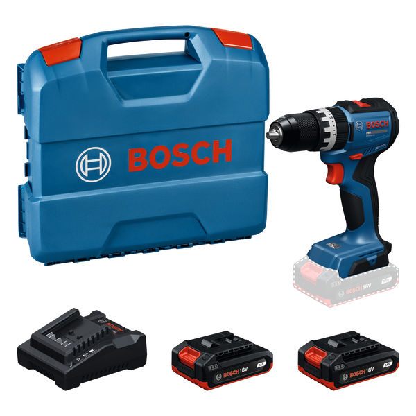 Sladdlösa slagborr/skruvdragare Bosch GSB18V-52, GAL 18V-20, LC, 2x2.0Ah