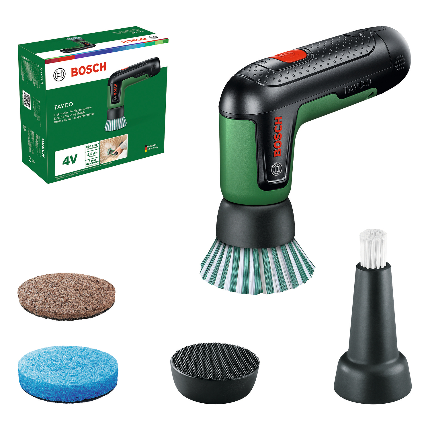 TAYDO-sats Sladdlös rengöringsborste Bosch Green TAYDO