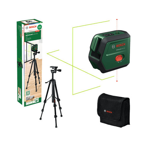 Korslinjelaser Bosch Green AdvancedLevel 2G