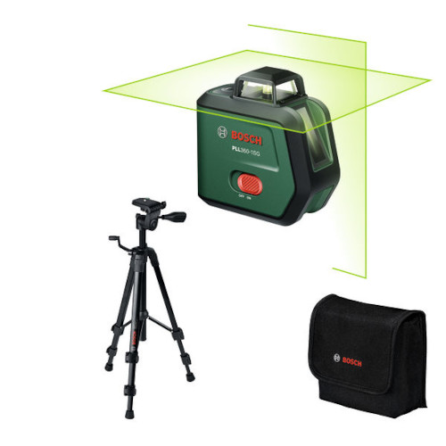 Korslinjelaser, sats Bosch Green PLL360-15G