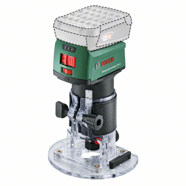 Sladdlös fräs Bosch Green AdvancedTrimRouter 18V-8, SOLO