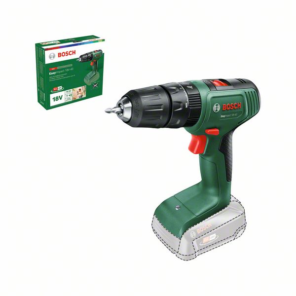 Sladdlös slagborrmaskin Bosch Green EasyImpact 18V-40, SOLO