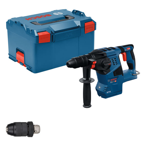 Borrhammare med SDS plus Bosch GBH18V-28F, 1xKeyless Chuck, SOLO, L-BOXX