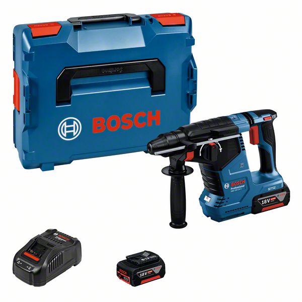 Sladdlös borrhammare med SDS plus Bosch GBH 18V-24 C, GAL 1880, 2x5.0Ah, L-BOXX