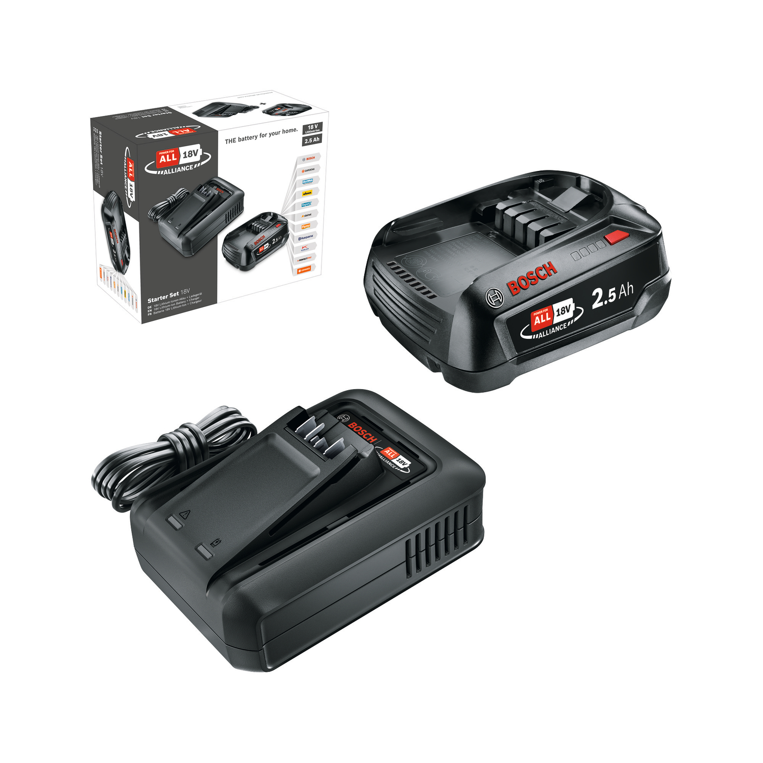Startset Bosch Green Starter Set 18V, AL 18V-44, 1x2.5Ah
