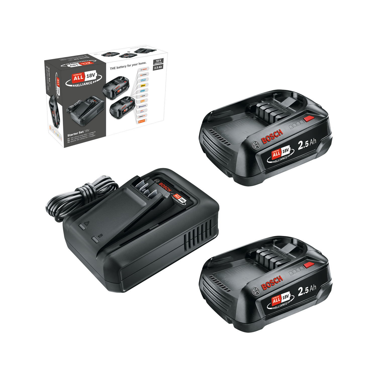 Startset Bosch Green Starter Set 18V, AL18V-44, 2x2.5Ah