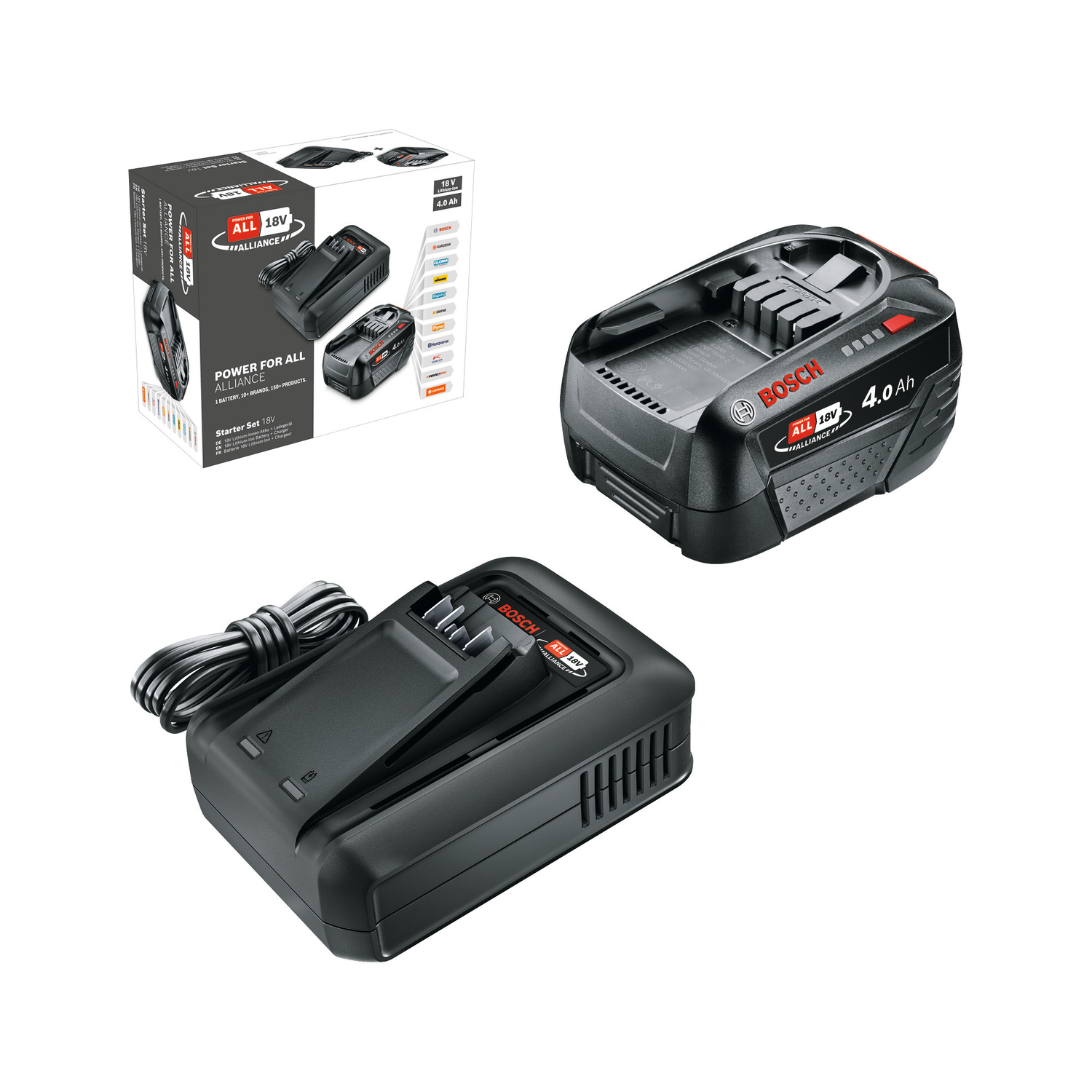 Startset Bosch Green Starter Set 18V, AL18V-44, 1x4Ah