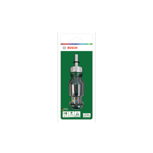 Kort spärrskruvmejsel Bosch Green, 6 bits, magasin 1