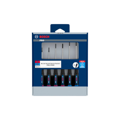 Bosch PRO precisionsskruvmejselsats PH/SL i 6 delar