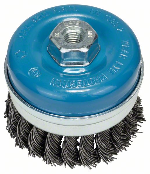 Bosch PRO Metal heavy-stålborste, 90 x 0,8 mm, gänga