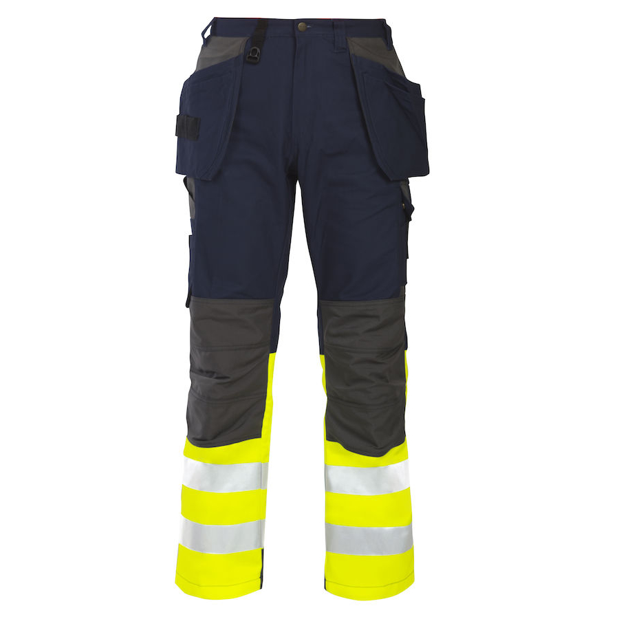Varselbyxor med hängfickor Projob 6522, koll/blå