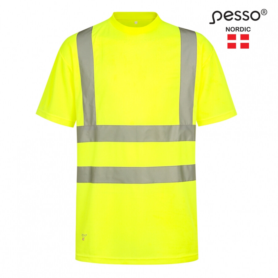 T-shirt Pesso HVM, HIVIS klass 2, varselgul
