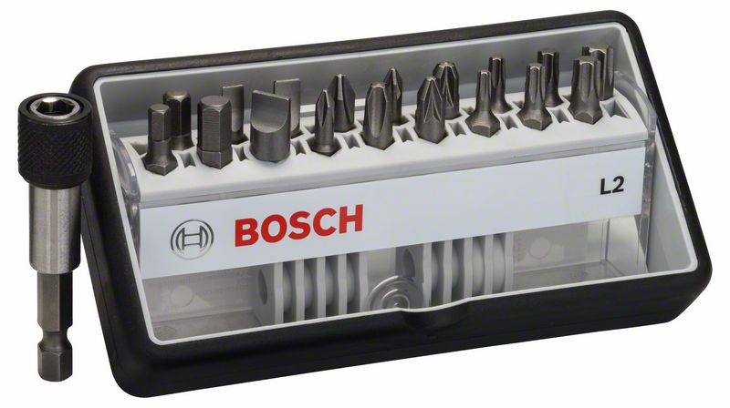 Bosch Bitssats Robust Line L PH/PZ/T/S/HEX, Extra Hard-version, 18 +1 st