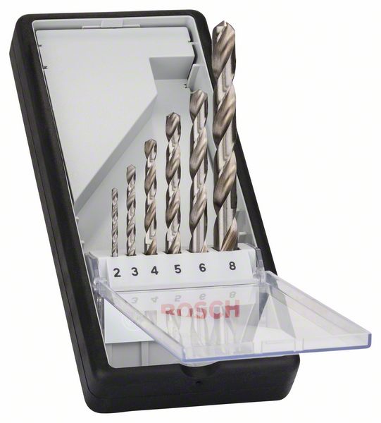 Bosch PRO Metal HSS-G-spiralborrsats, 6 delar