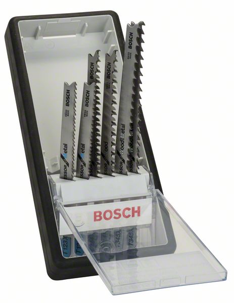 Bosch Robust Line, Wood and Metal sticksågbladsats, Progressor, T-skaft, 6 delar