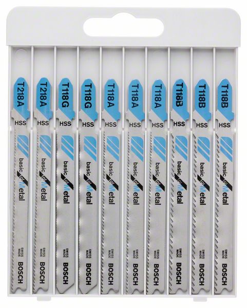Bosch 10-delars Basic for Metal-sticksågsbladsats