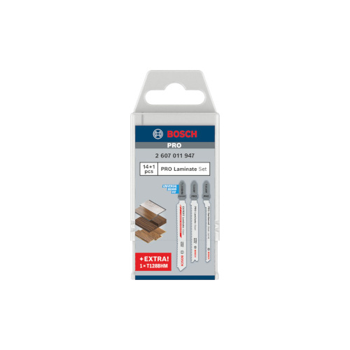 Sticksågbladssats Bosch ProPack, laminat, 15 st