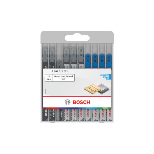 Bosch Wood and Metal-sticksågbladsgrundsats, 10 delar