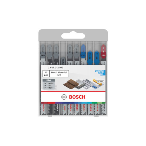 Bosch Sticksågsbladsats för flera material, 10 delar