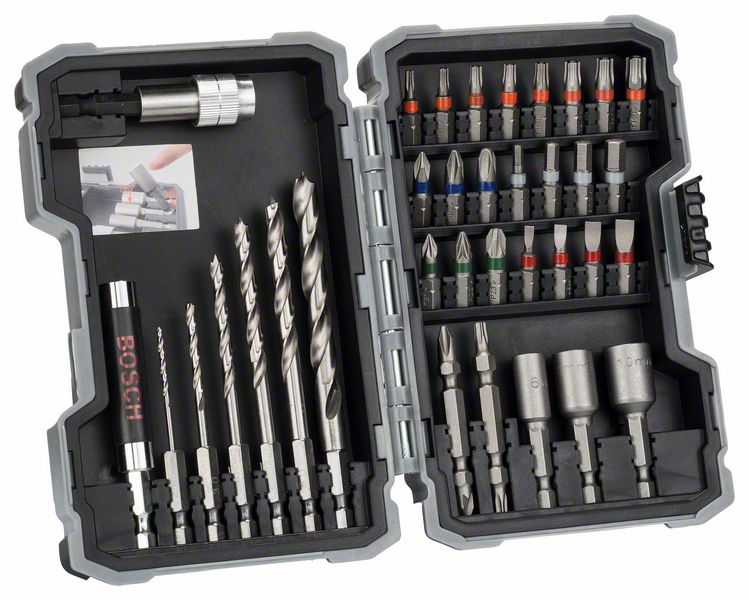 Bosch HSS borr- och bitssats, Extra Hard-version, PH, PZ, SL, H, T, 35 delar