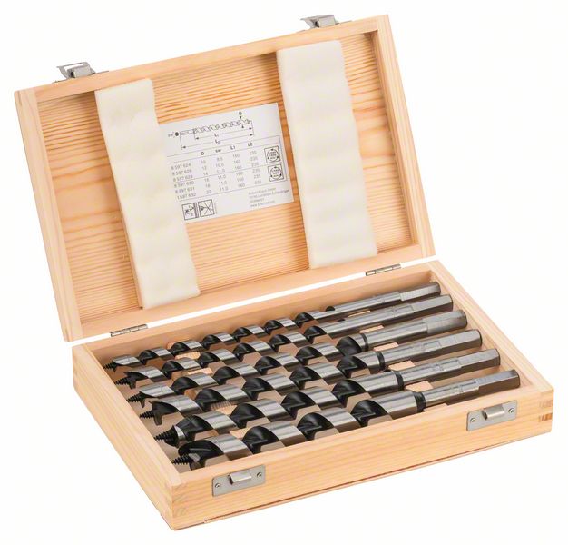 Bosch PRO Wood-spiralborrsats, L235, 6 delar