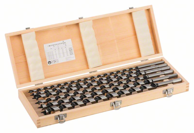 Bosch PRO Wood-spiralborrsats, L450, 6 delar