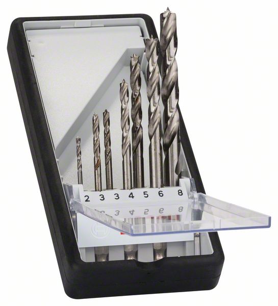 Bosch PRO Wood HSS-träspiralborrsats, 7 delar