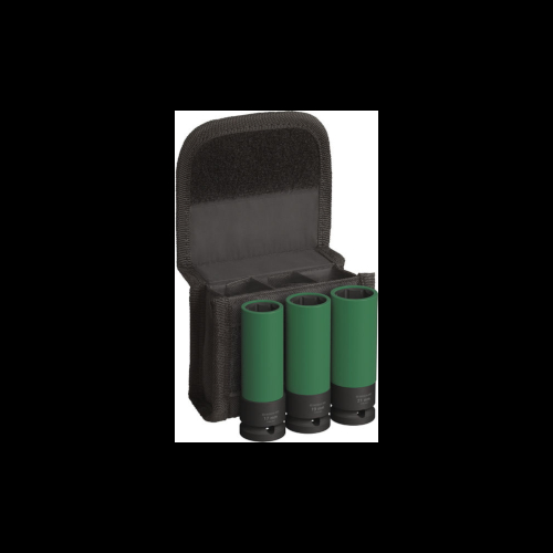 Bosch PRO Impact Socket Set, PET-kåpor, 1/2 tum, extra djup, 3 st