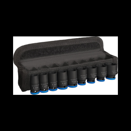 Bosch PRO Impact Socket Set, 1/4", standard, 9 st