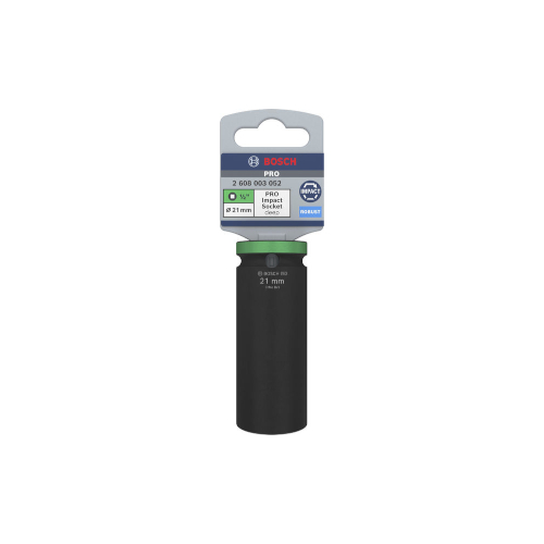 Bosch PRO Impact Socket, 1/2", 21 mm, djup