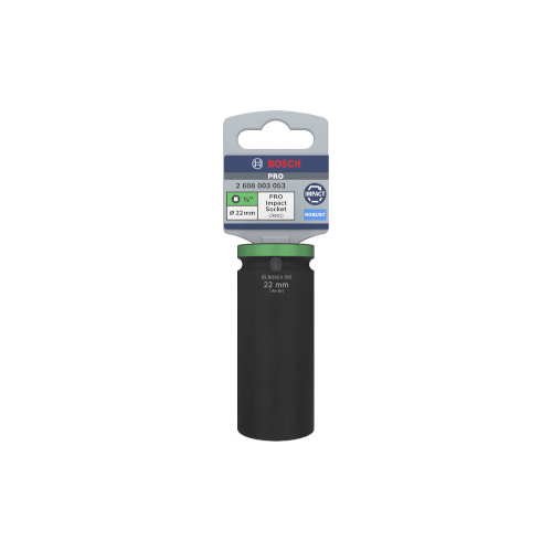 Bosch PRO Impact Socket, 1/2", 22 mm, djup