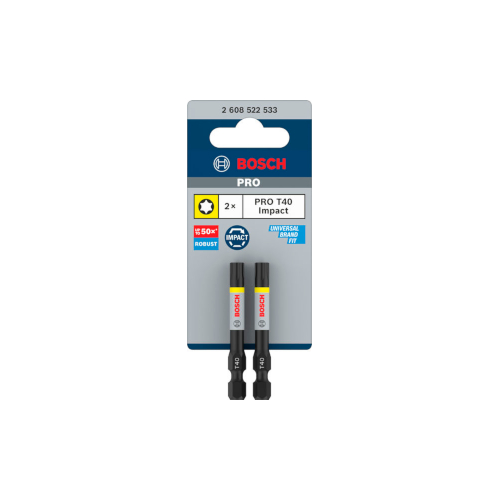 Bosch PRO Torx impact-bits, T40, 55 mm, 2 delar
