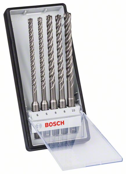 Borrsats Bosch SDS-plus-7X Robust Line, 6/6/8/8/10 mm