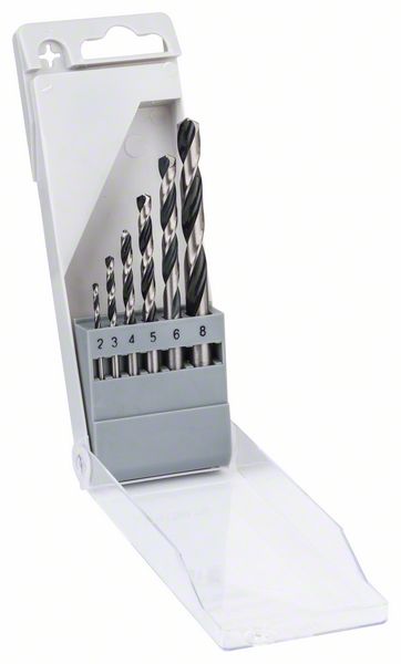 Bosch HSS-spiralborrsats PointTeQ, 6 st., 2–8 mm