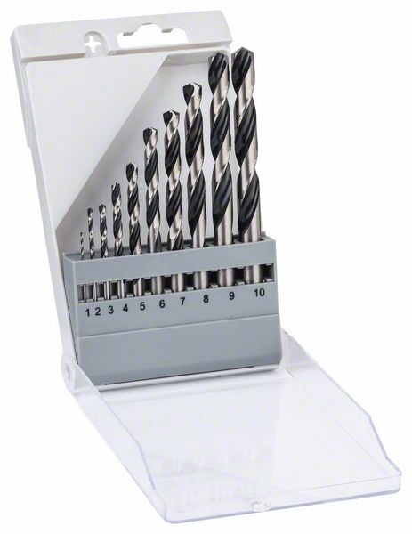 Bosch HSS spiralborrsats PointTeQ, 10 st., 1–10 mm