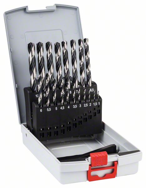 Bosch HSS spiralborr PointTeQ ProBox, 19 st., 1–10 mm
