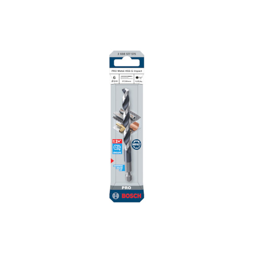 Bosch PRO Metal HSS-G Impact spiralborr, 6x57x98 mm
