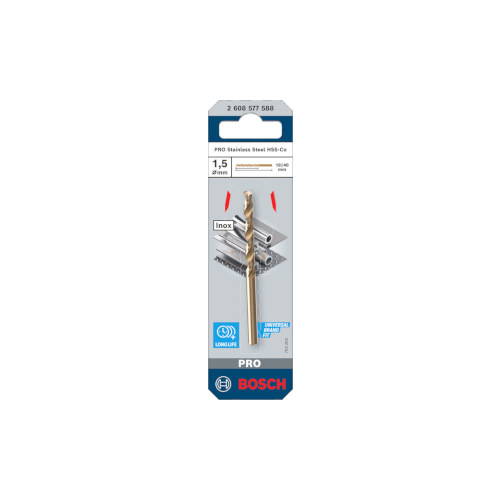 Bosch PRO Stainless Steel HSS-Co spiralborr, 1,5x18x40 mm