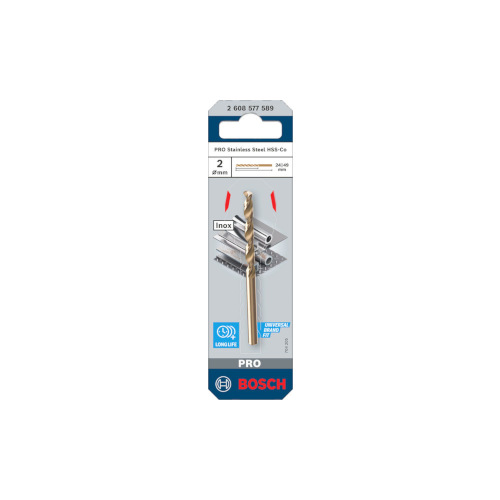 Bosch PRO Stainless Steel HSS-Co spiralborr, 2x24x49 mm