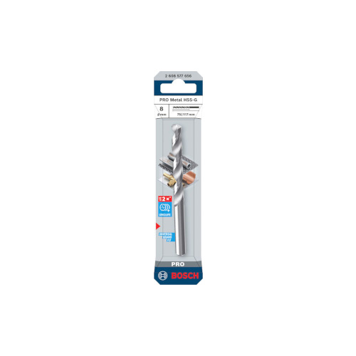 Bosch PRO Metal HSS-G spiralborr, 8x75x117 mm