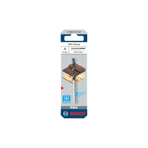 Bosch PRO Wood-träspiralborrr, 4 x 40 x 75 mm