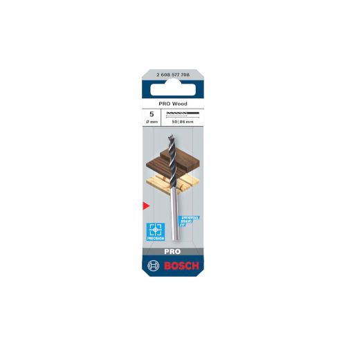 Bosch PRO Wood-träspiralborrr, 5 x 50 x 86 mm