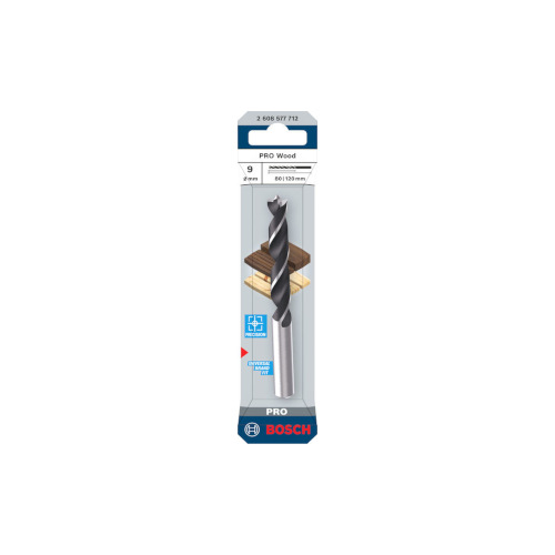 Bosch PRO Wood-träspiralborrr, 9 x 80 x 120 mm