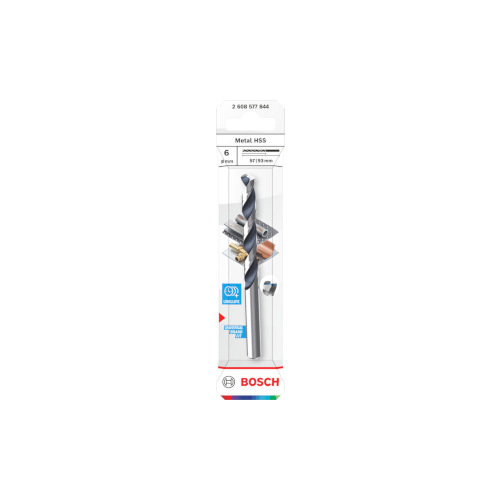 Bosch Metal HSS spiralborr, 6 x 57 x 93 mm, CYL-skaft