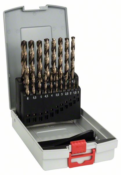 Bosch PRO Stainless Steel HSS-Co-spiralborrsats, 19 delar