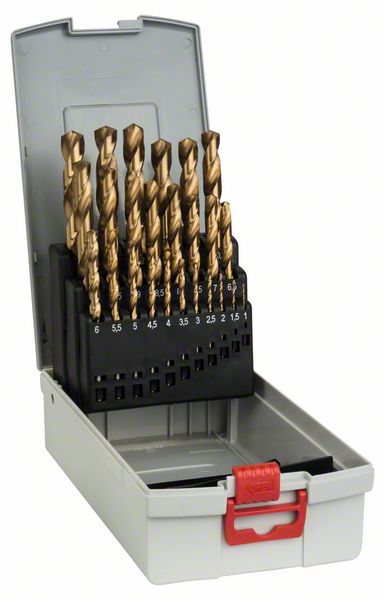 Bosch ProBox metallborrsats HSS-TiN (titanbeläggning), 25 delar, 1–13 mm
