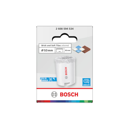 Bosch Hålsågssats för tegel och mjuka plattor, 53 x 60 mm