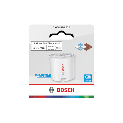 Bosch Hålsågssats för tegel och mjuka plattor, 73 x 60 mm